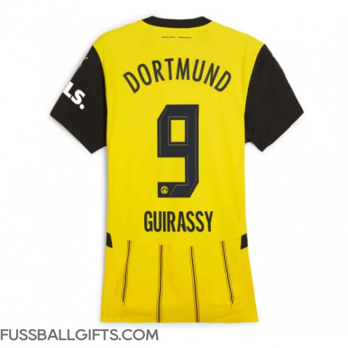 Borussia Dortmund Serhou Guirassy #9 Fußballbekleidung Heimtrikot Damen 2024-25 Kurzarm